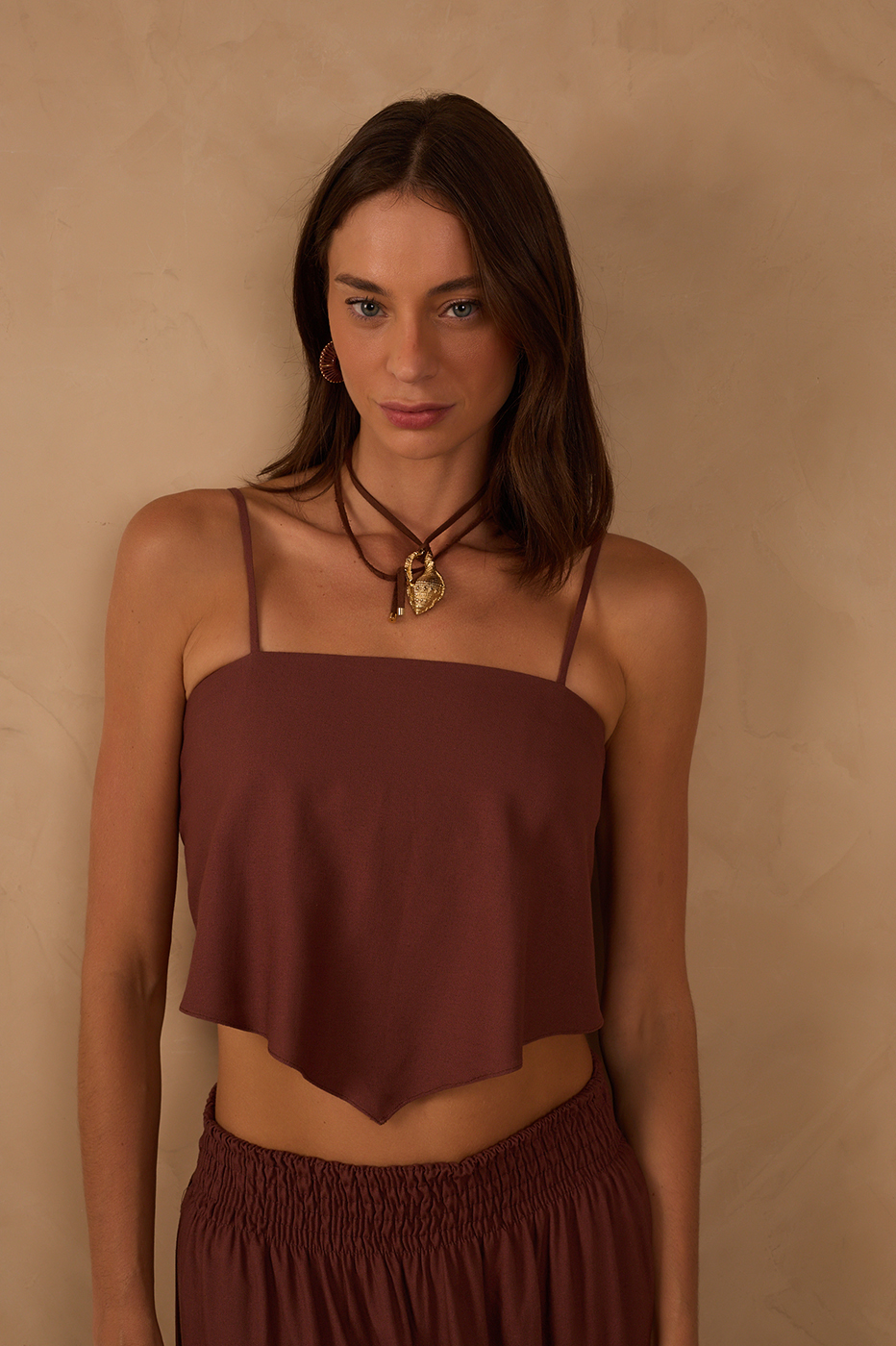 Linen Len?o Tie Top