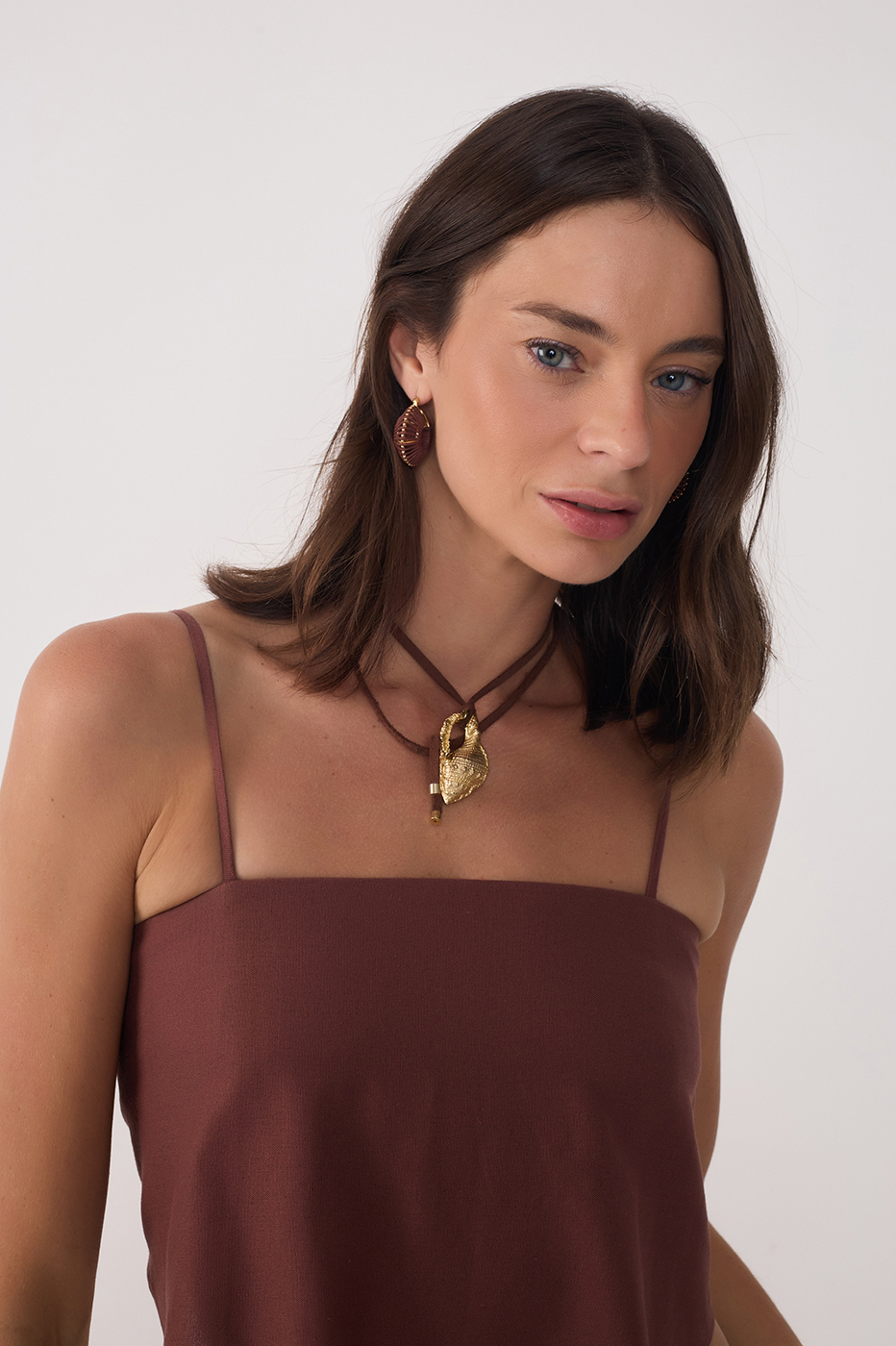 Linen Len?o Tie Top