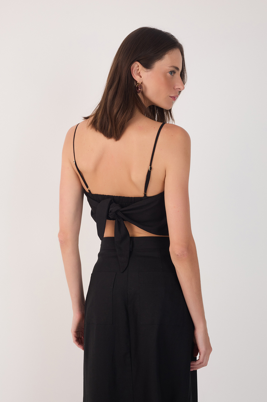 Linen Len?o Tie Top