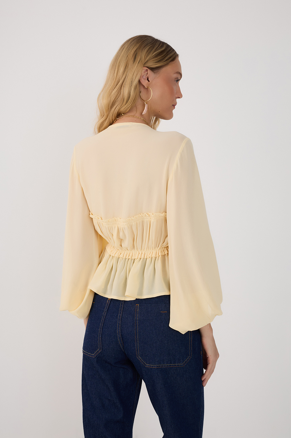Crepe Bust Draped Top