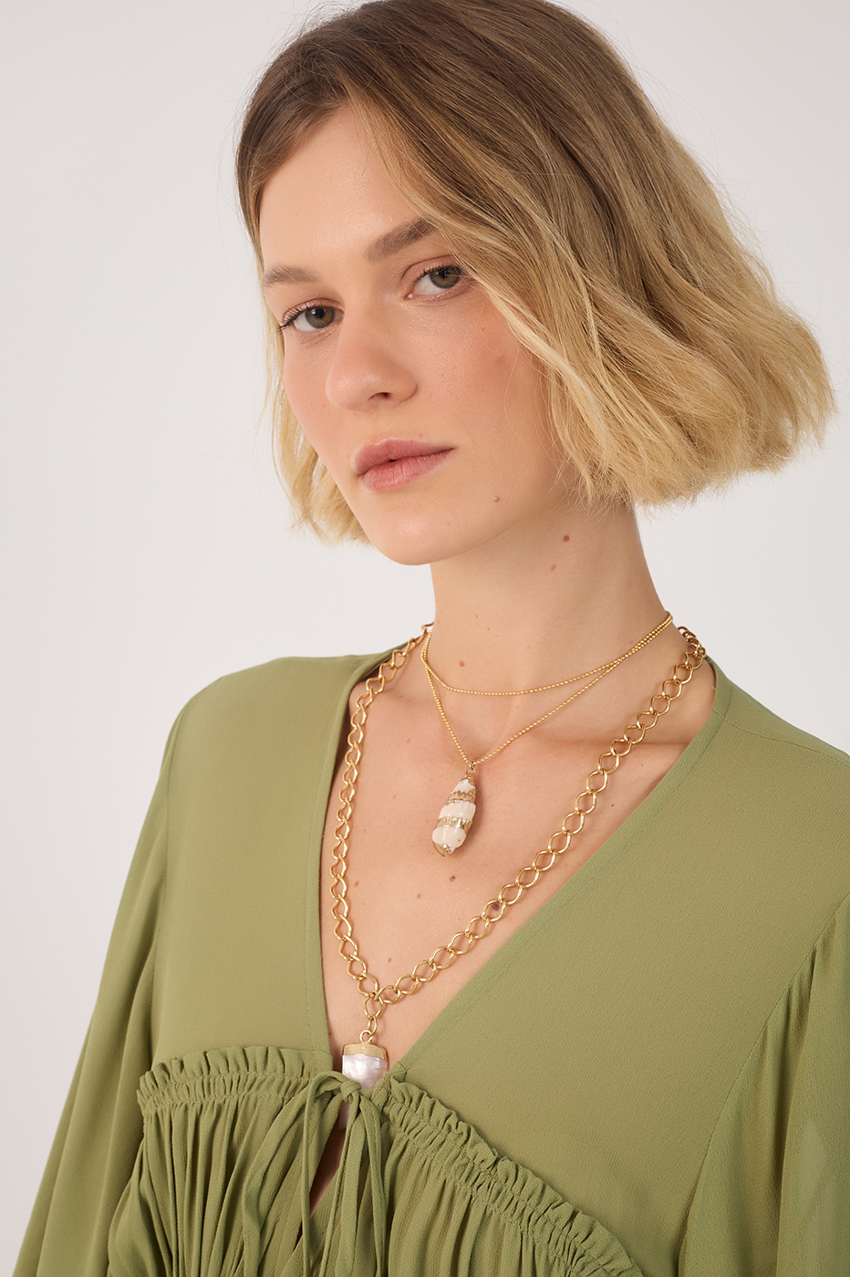 Crepe Bust Draped Top