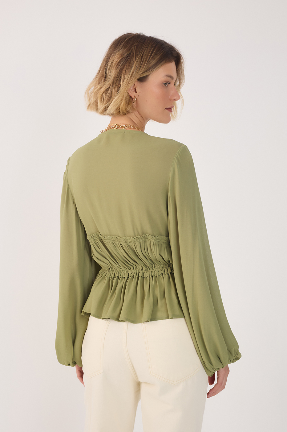 Crepe Bust Draped Top
