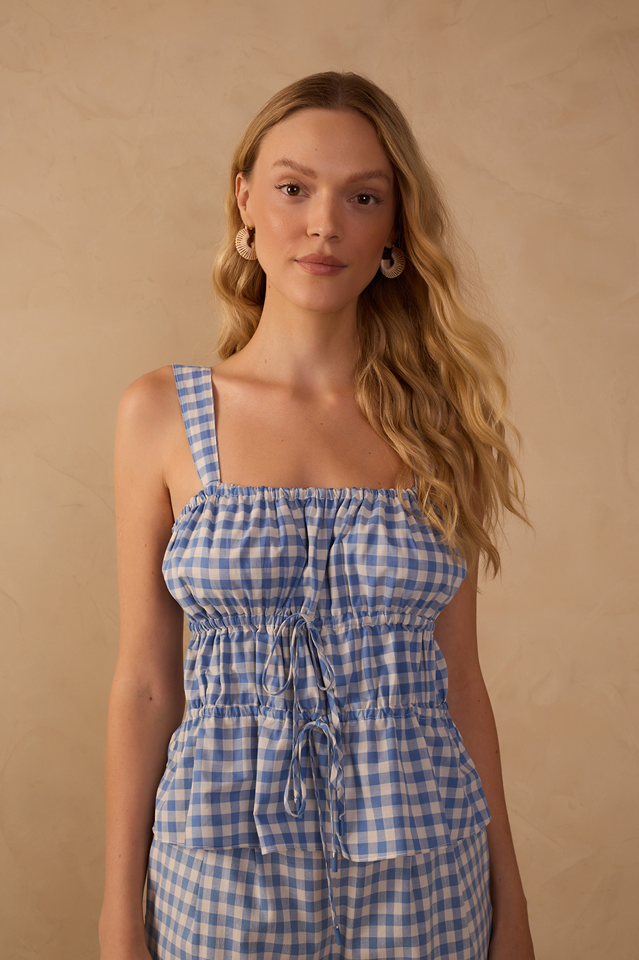 Cotton Gingham Top