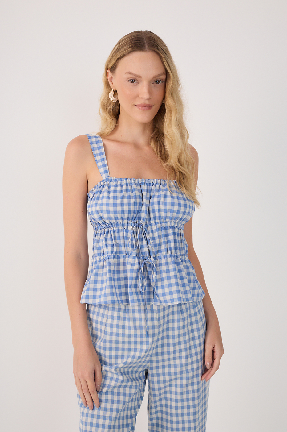 Cotton Gingham Top
