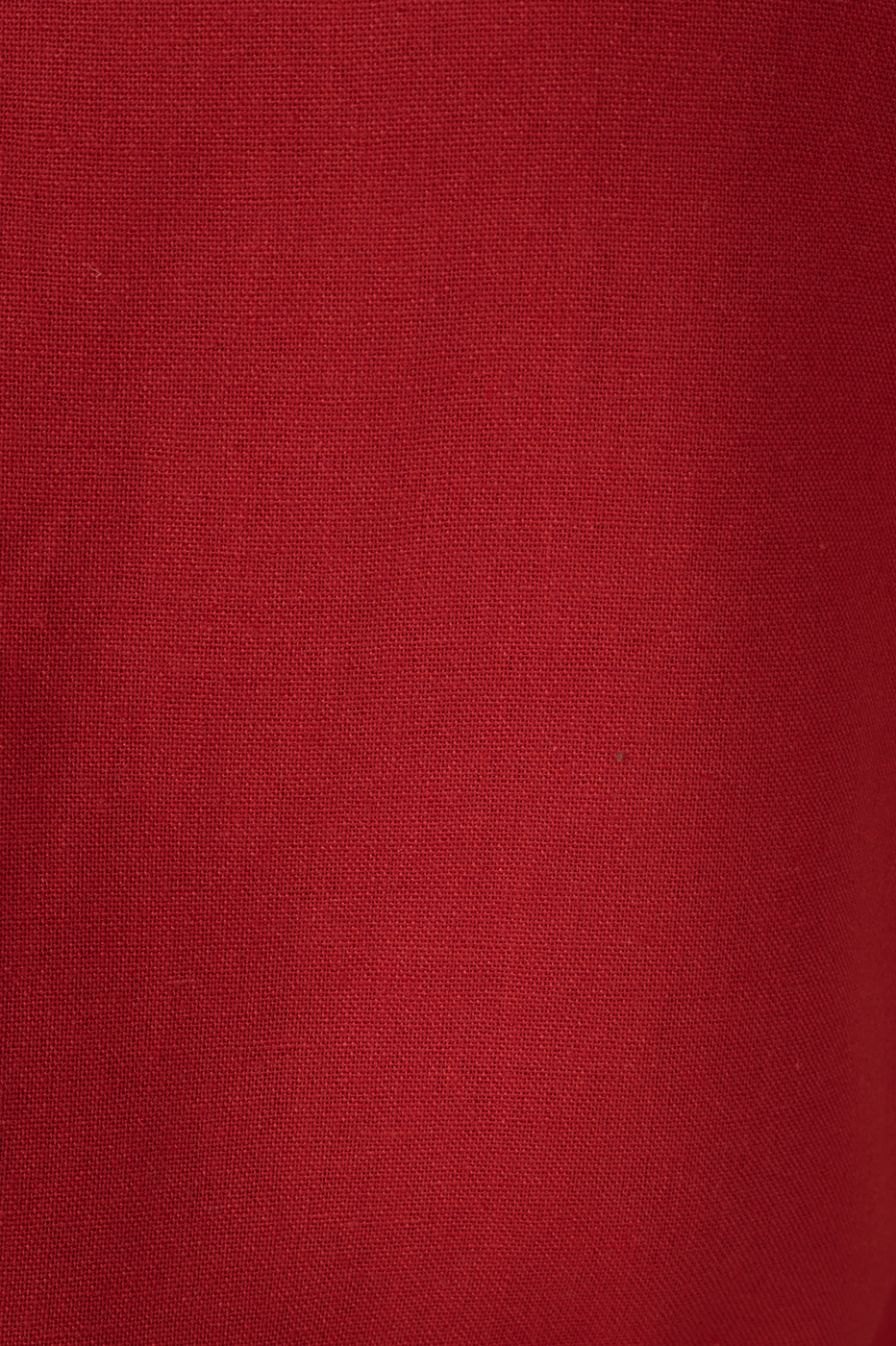 Red Crew Neck Sleeveless Linen Blouse