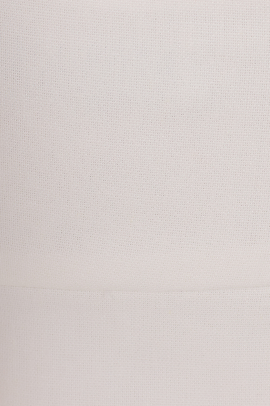 Off White Linen Cut Out Hem Top