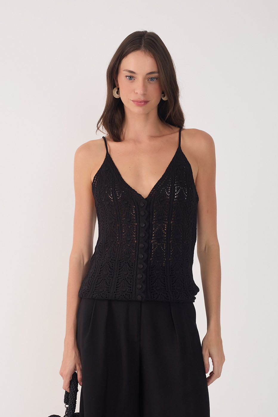Knit Buttons Top
