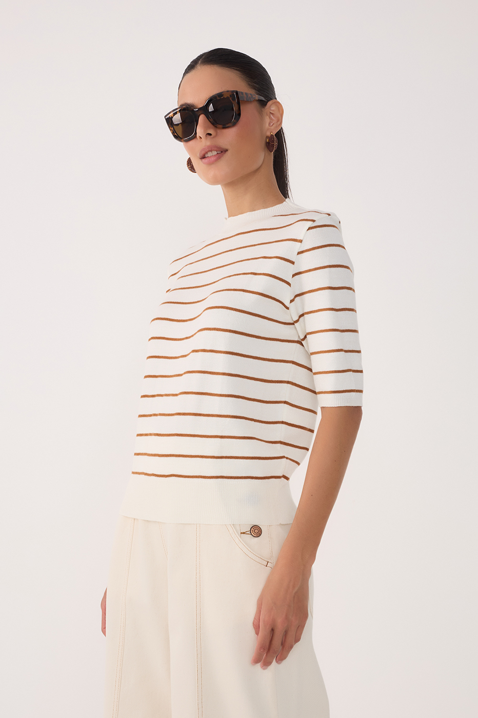 Knit Sleeve Short Top