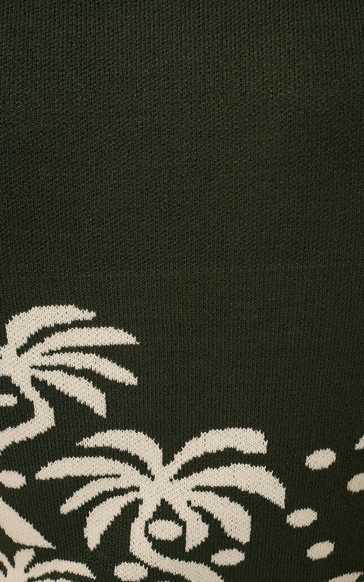 Green Pomar Crew Neck Tank Top