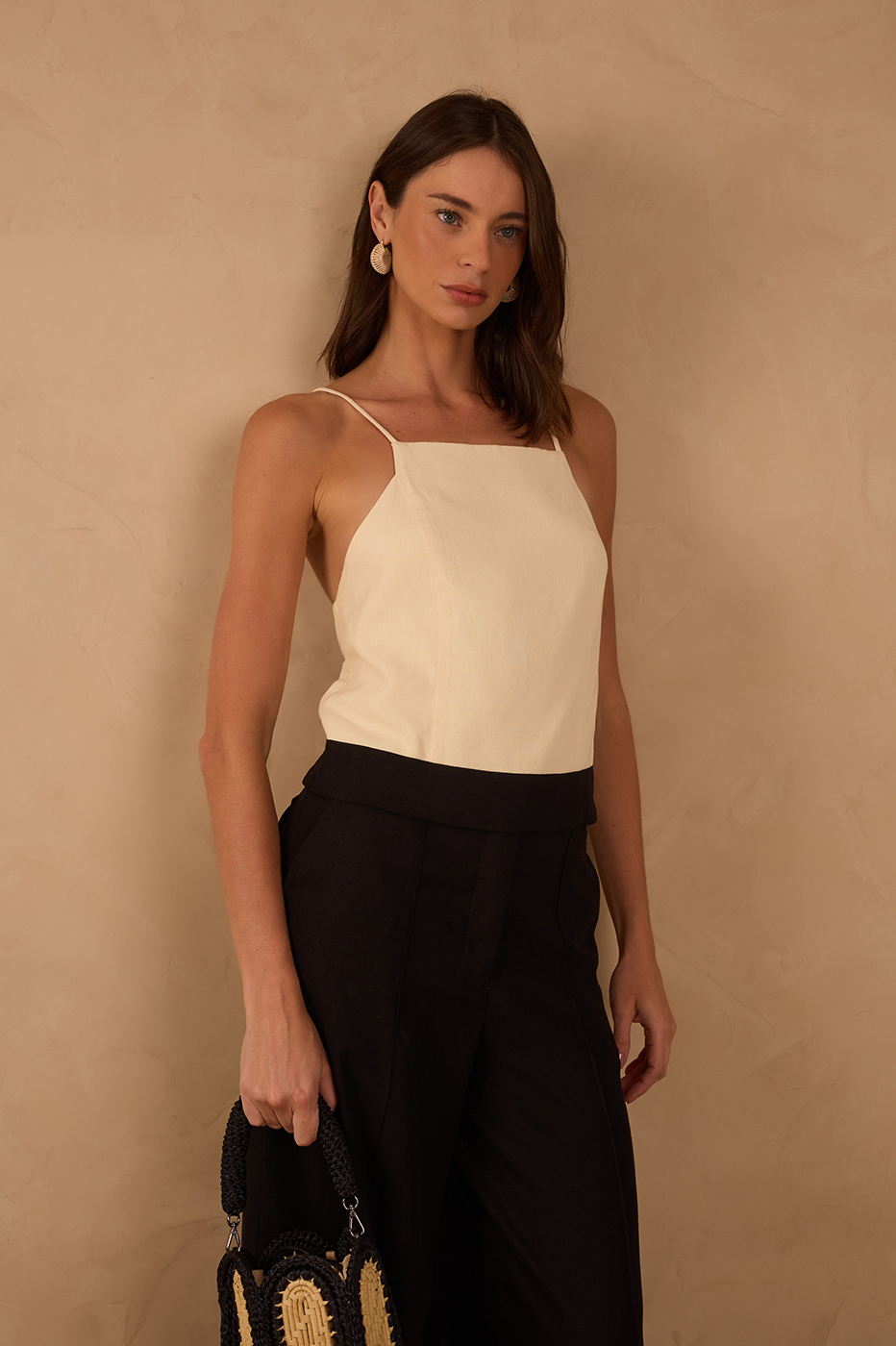 Linen B&W Blouse