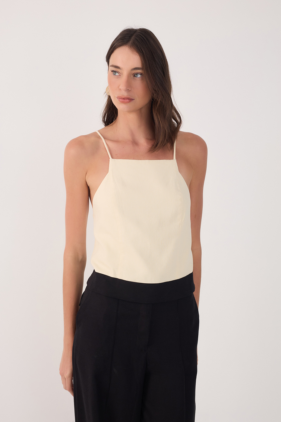 Linen B&W Blouse