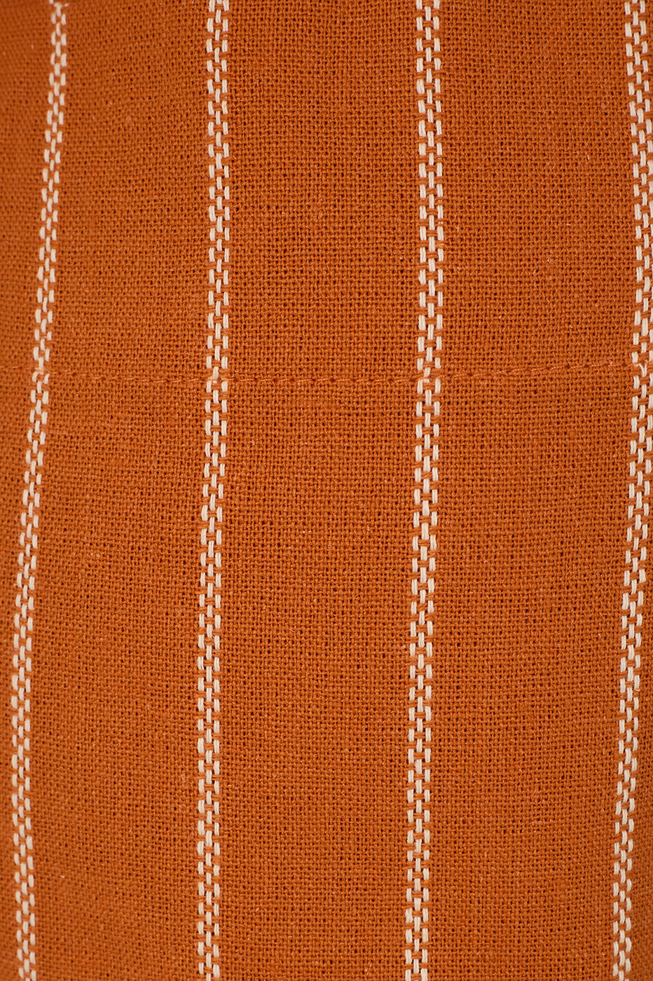 Ochre Striped Smocked Linen Crop Top