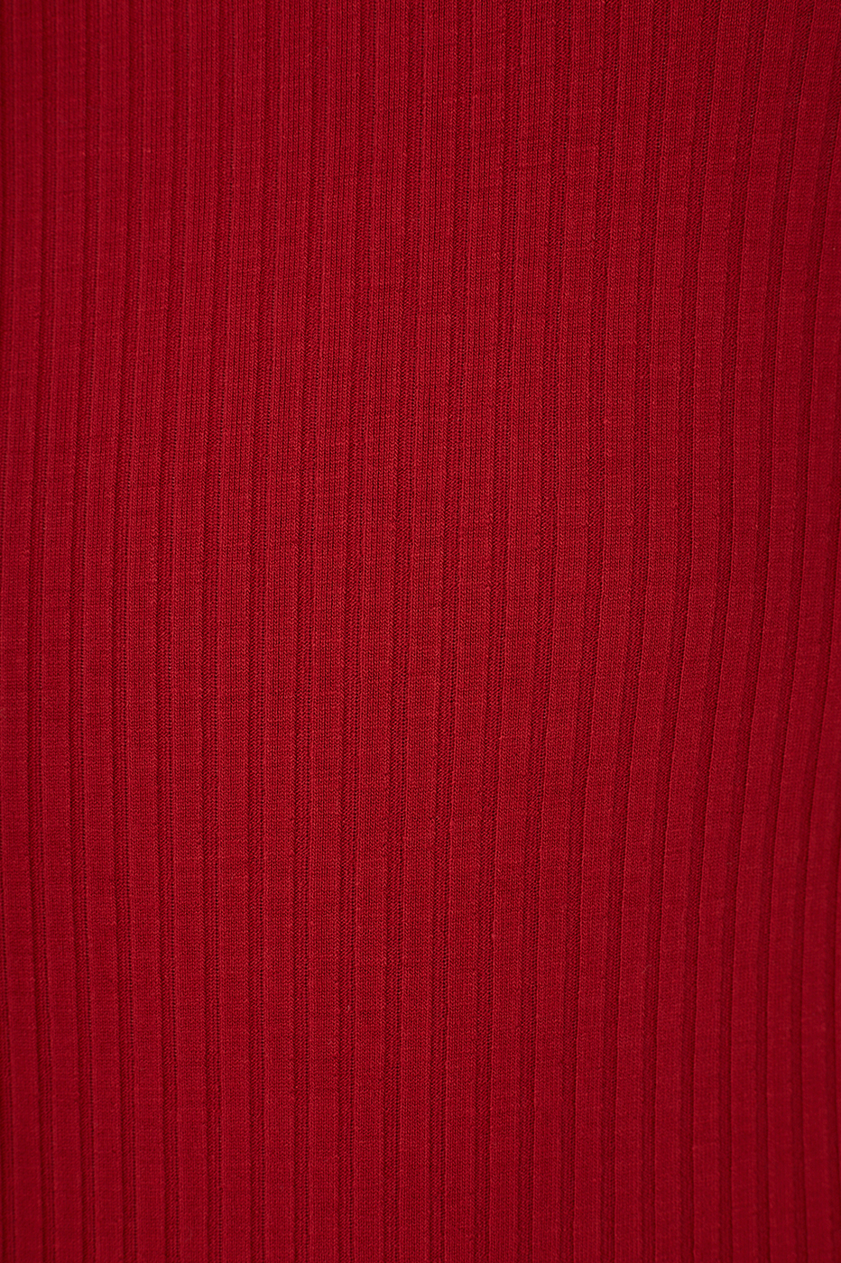 Red Basic Ribbed Bodysuit