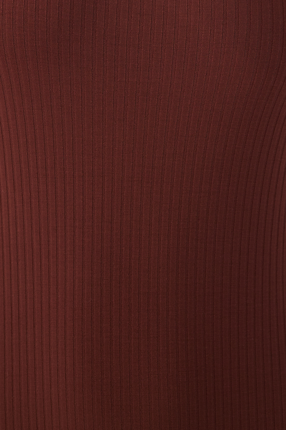 Brown Basic Ribbed Bodysuit
