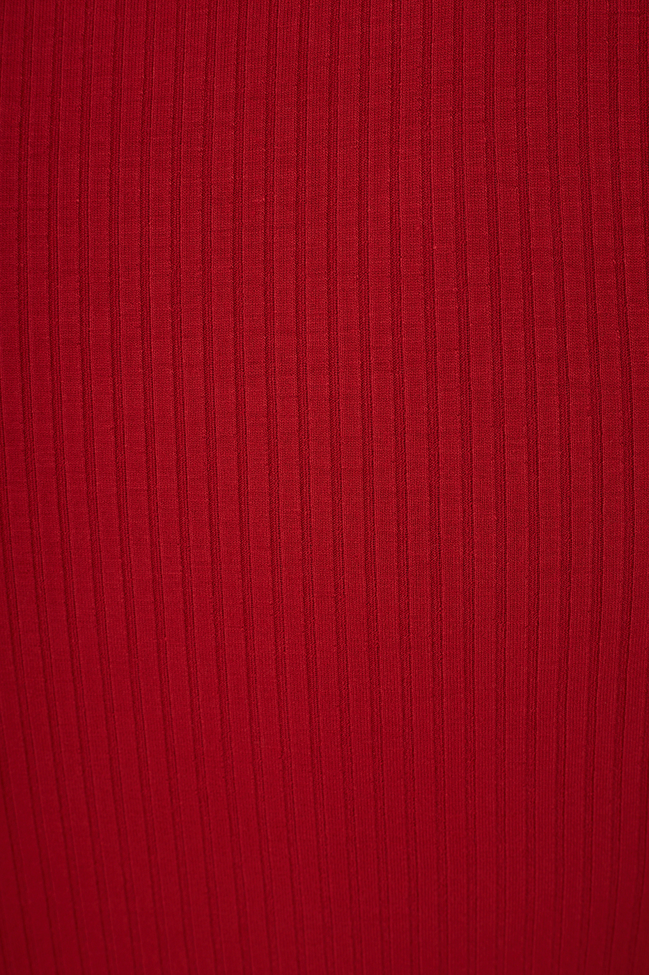 Red Crew Neck Sleeveless Ribbed Tank Top