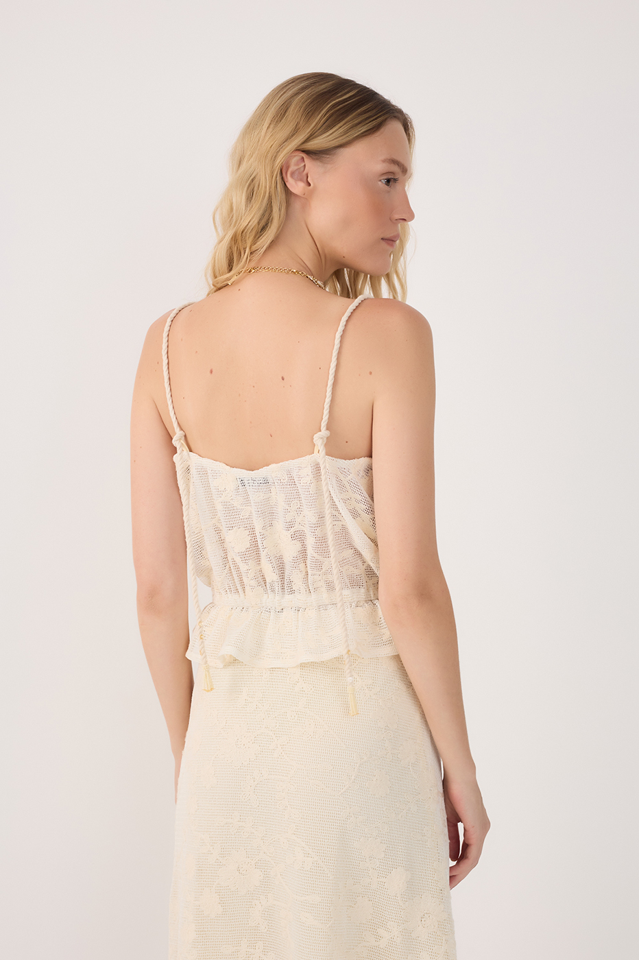 Mesh Embroidered Top