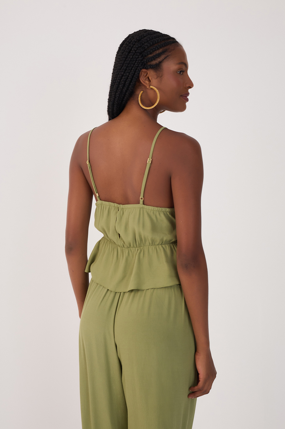 Crepe Cut Out Bust Top