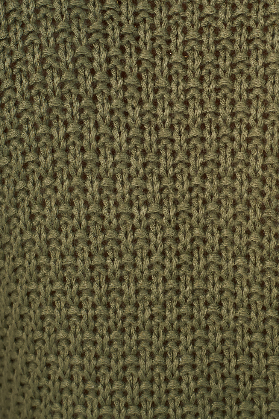 Green V Neck Buttoned Tricot Tunic