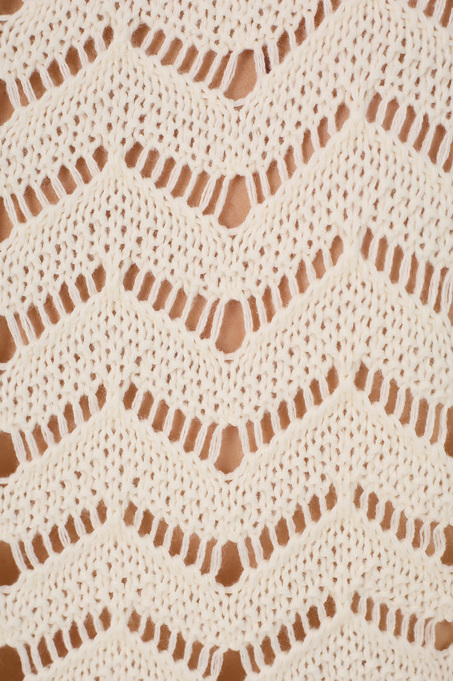 Beige Square Neck Sleeveless Tricot Blouse
