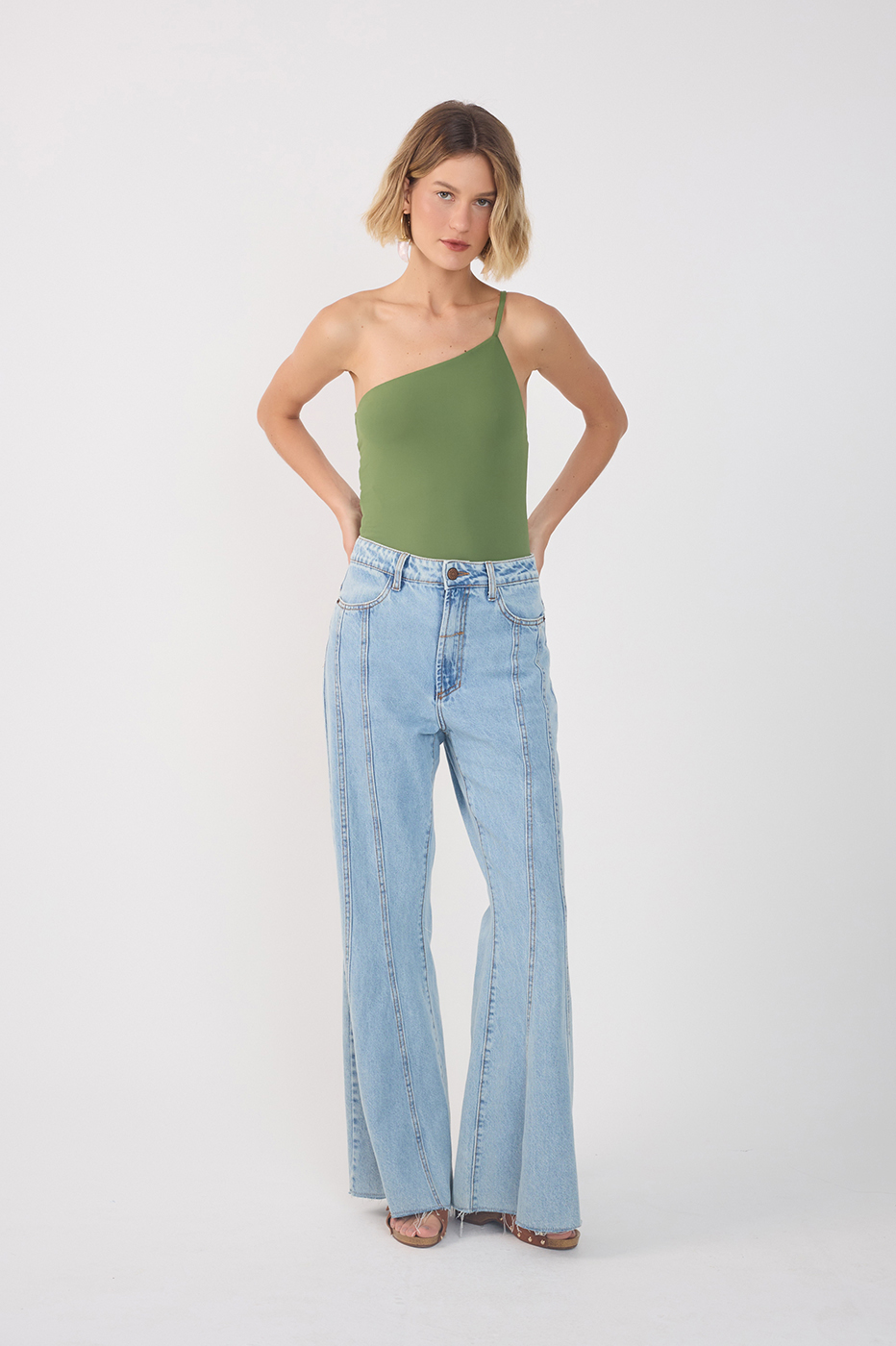 One-Shoulder Fluity Bodysuit