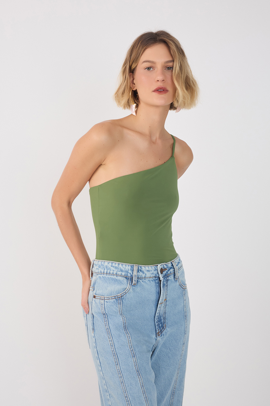 One-Shoulder Fluity Bodysuit