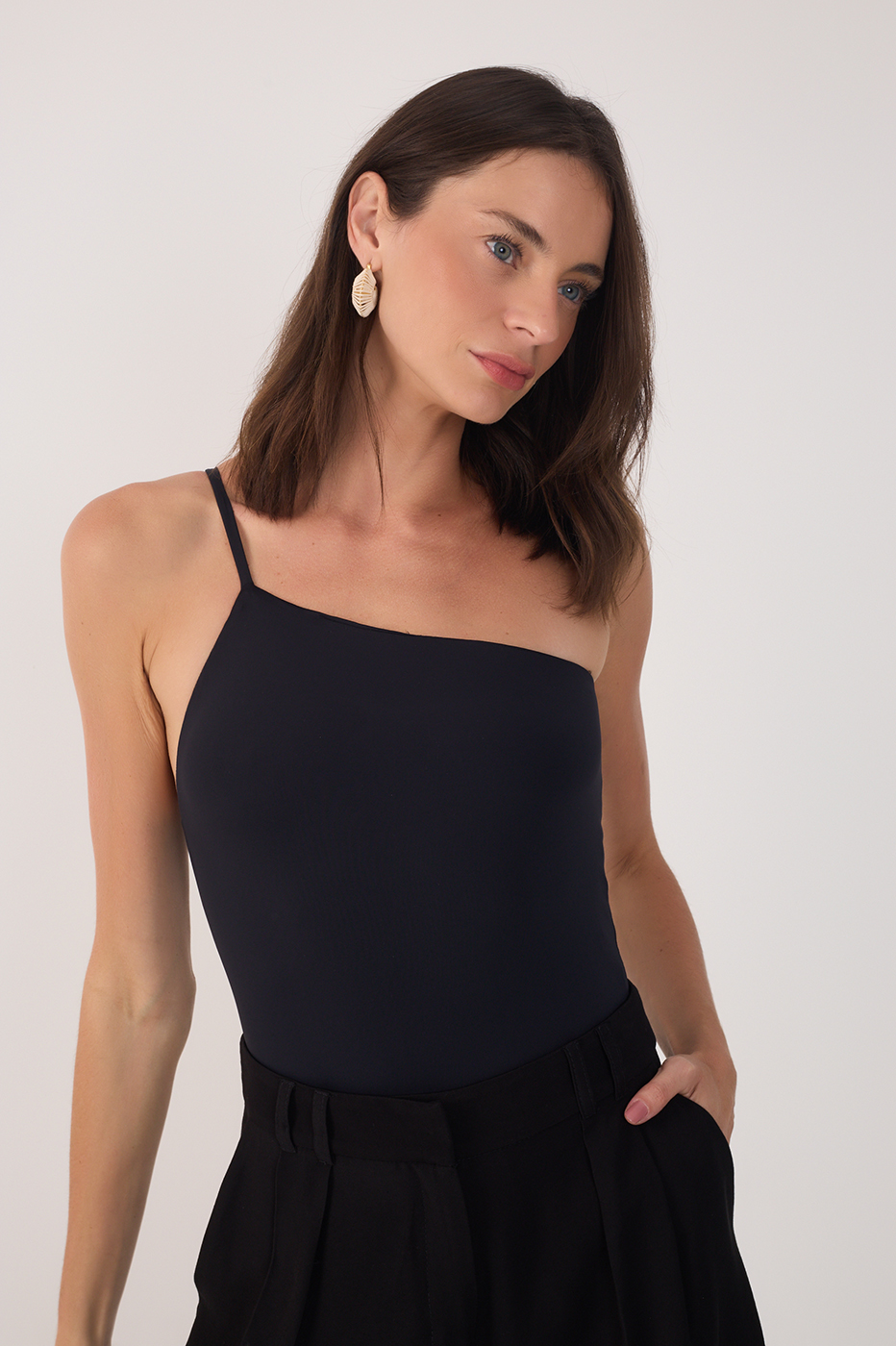 One-Shoulder Fluity Bodysuit
