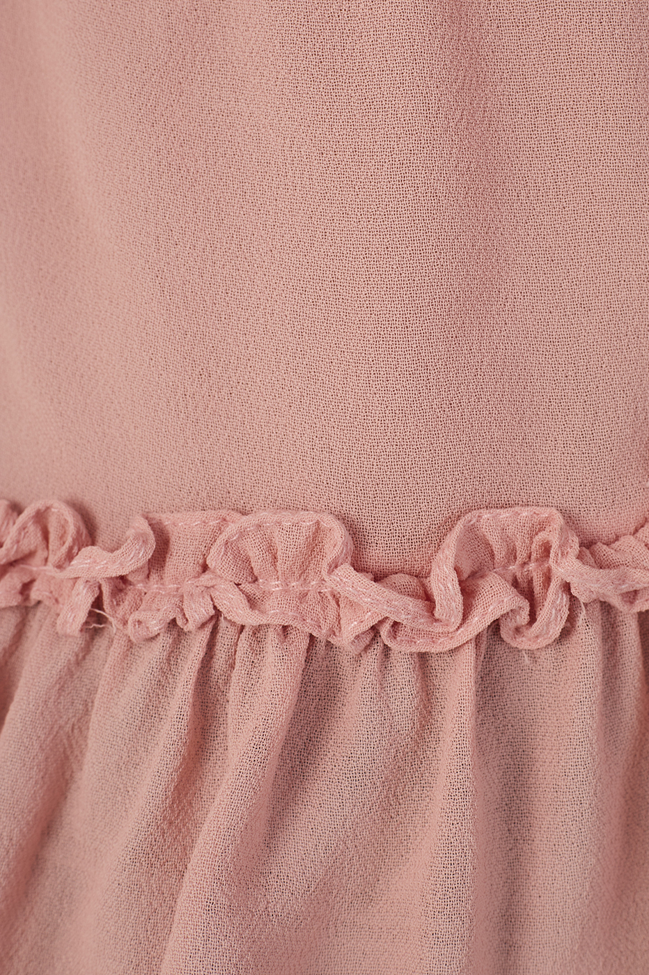 Pink Brisa Front Ties Ruffled Sleeveless Blouse
