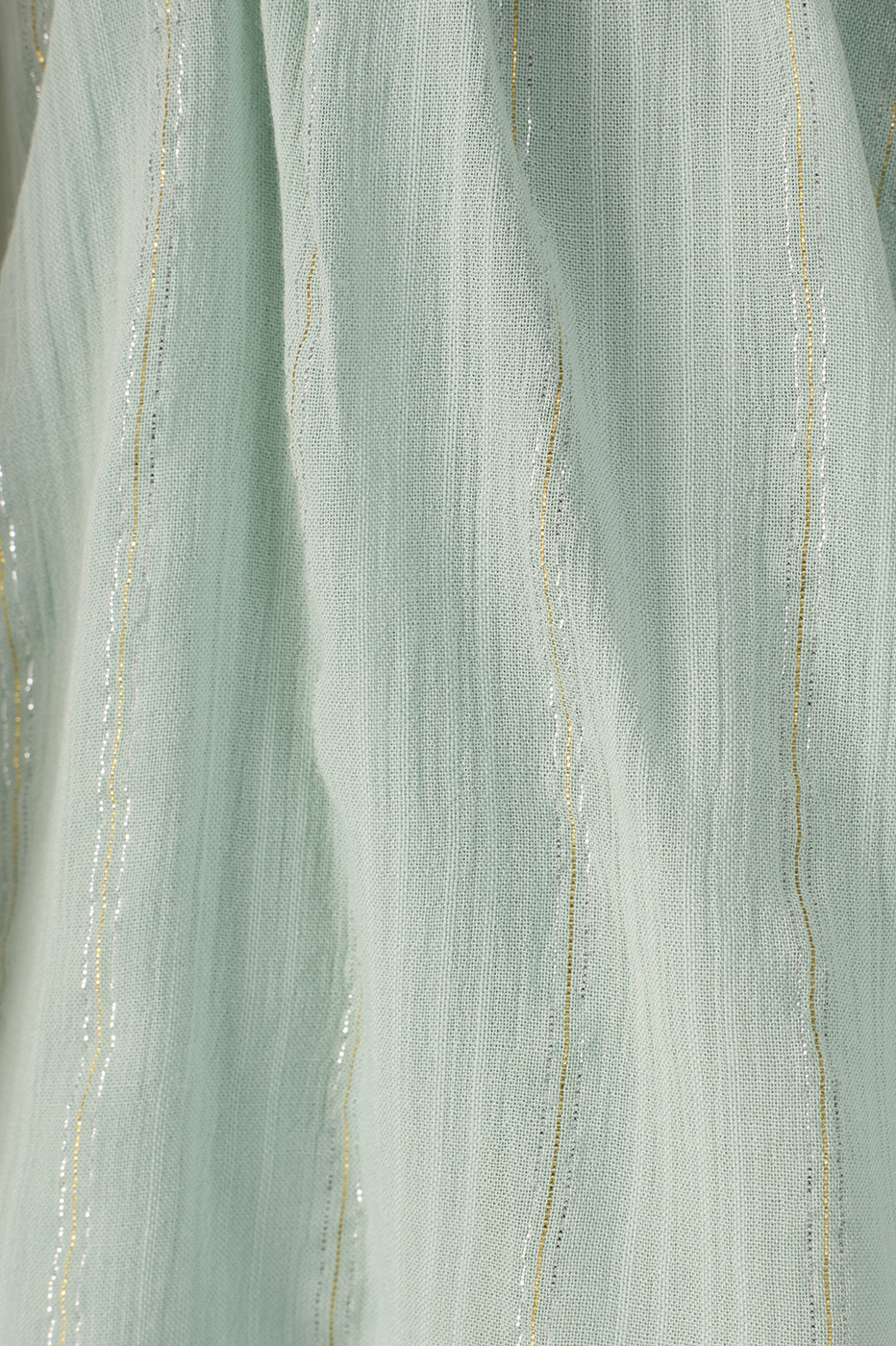 Green Lurex Smocked Layered Blouse