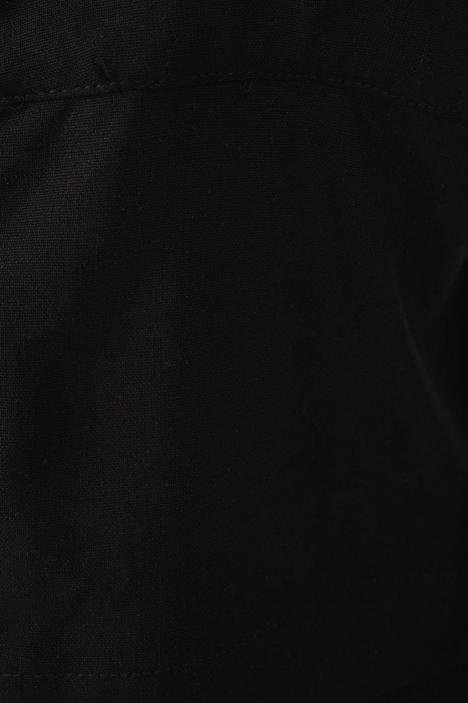 Black Sleeveless Beading Linen Blouse