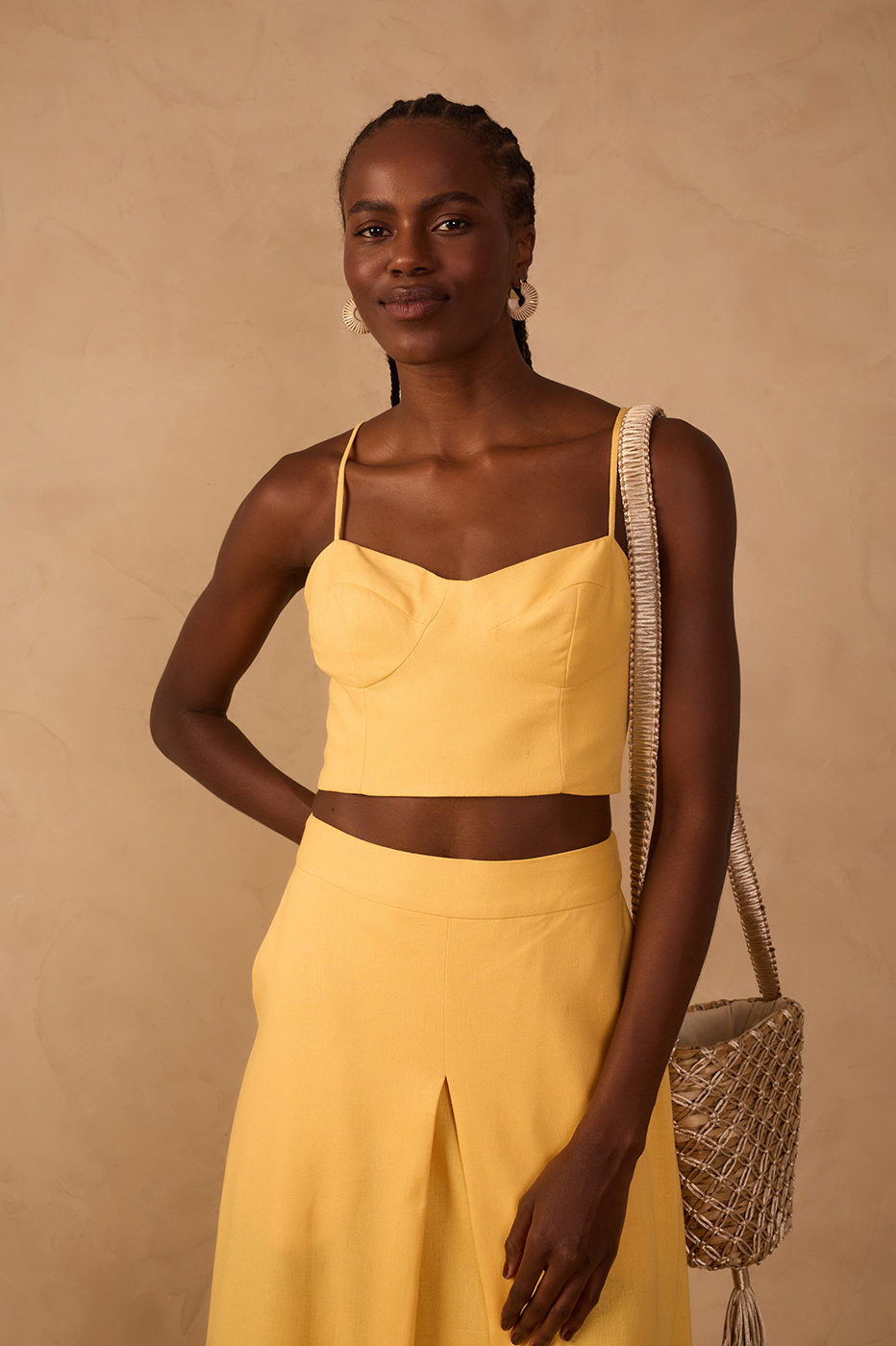 Linen Cut-out Top