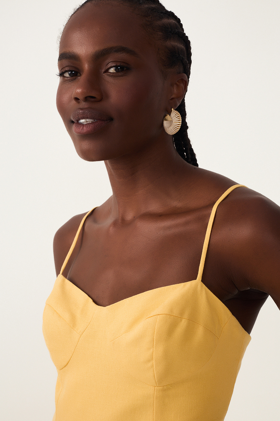 Linen Cut-out Top
