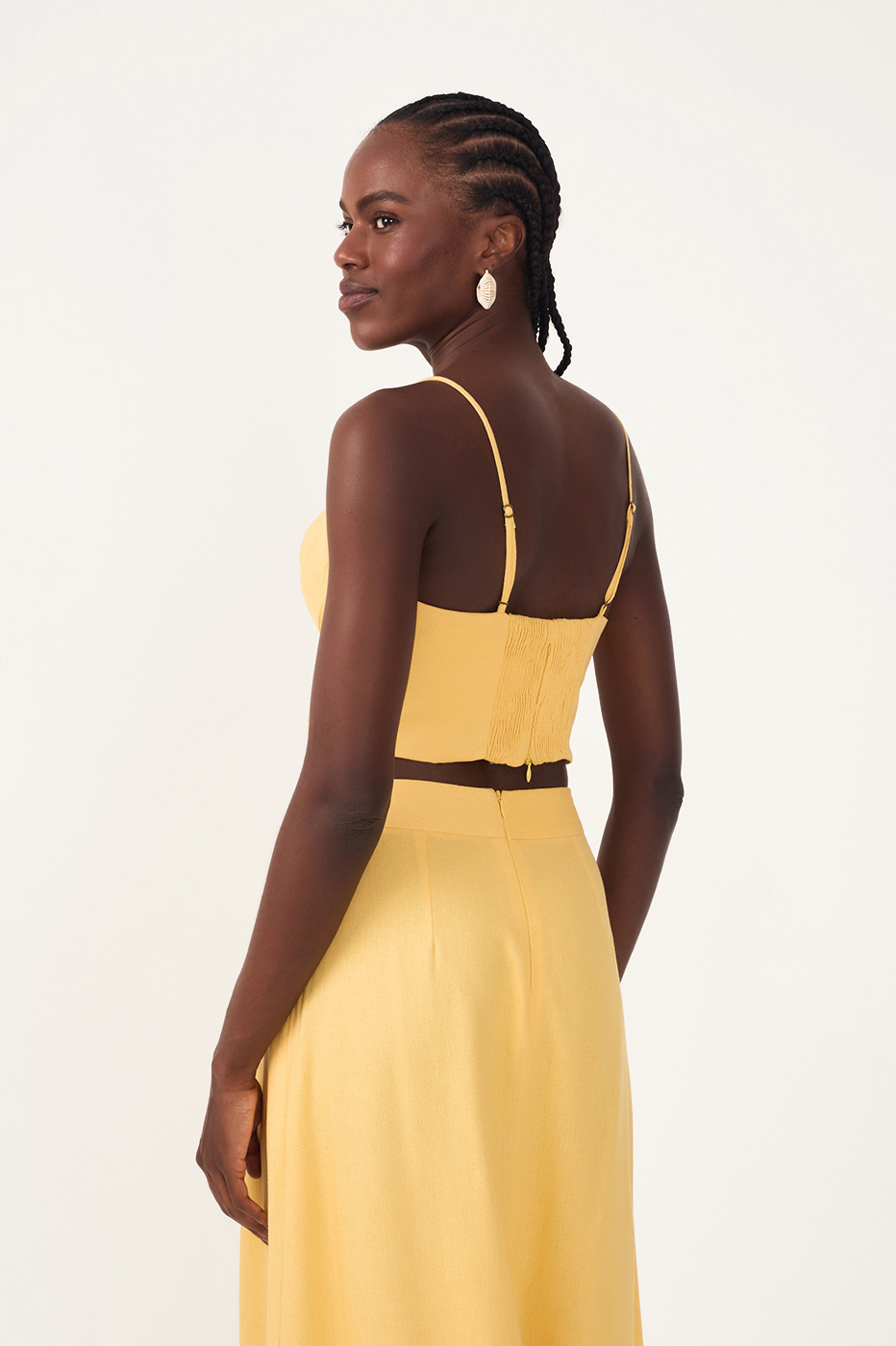 Linen Cut-out Top