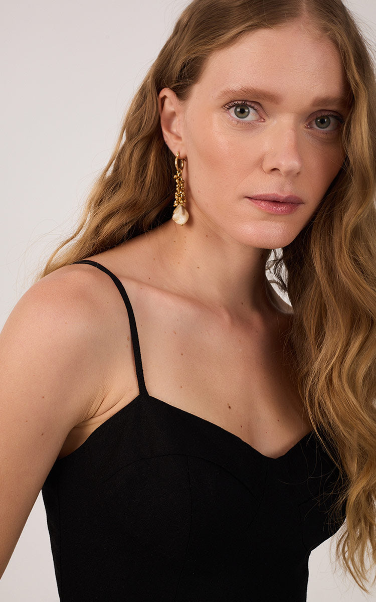 Linen Cut-out Top