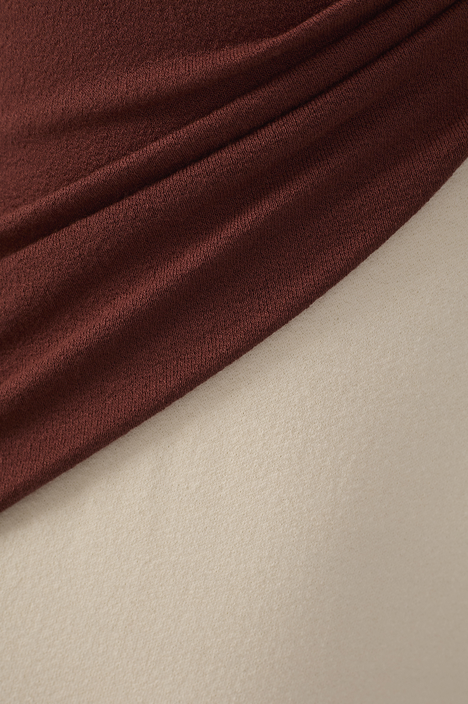 Bicolor Crepe Knit Bodysuit