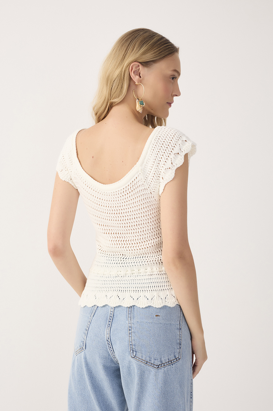 Knit Tie Detail Blouse