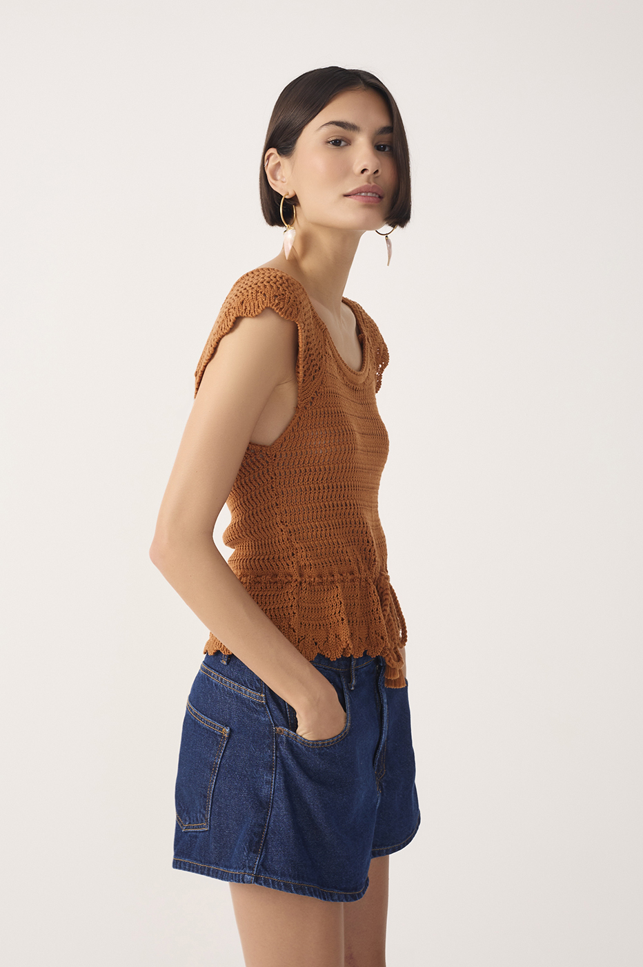 Knit Tie Detail Blouse