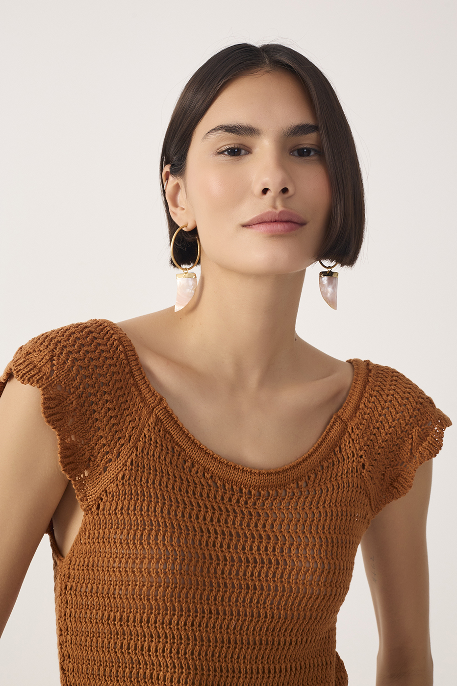 Knit Tie Detail Blouse