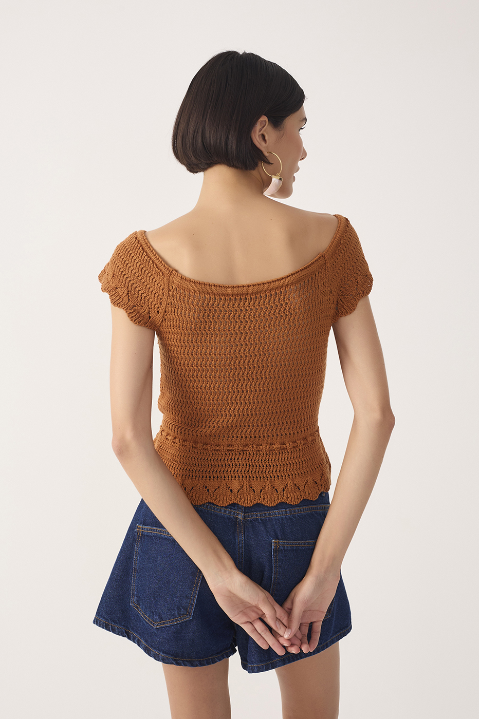 Knit Tie Detail Blouse