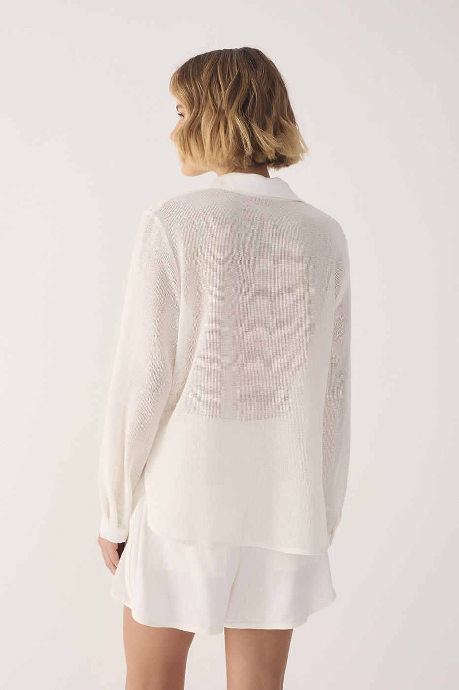Detailed Linen Shirt with Canvas