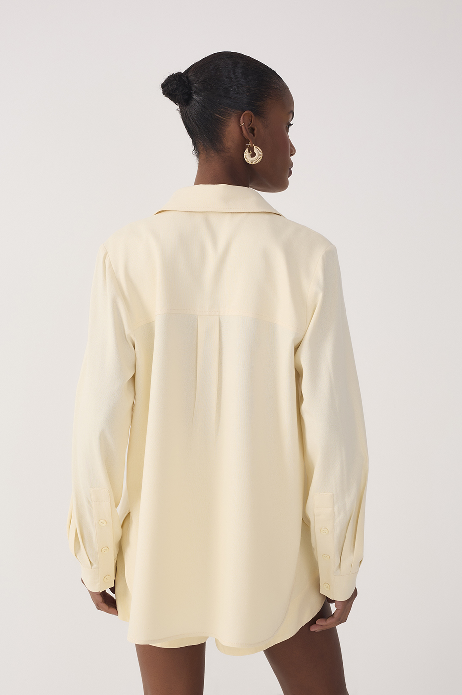 Linen Solar Dance Embroidery Shirt