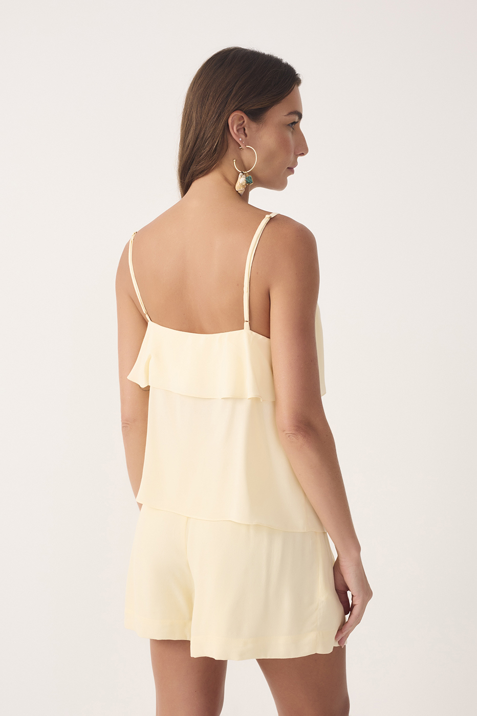 Crepe Ruffles Blouse