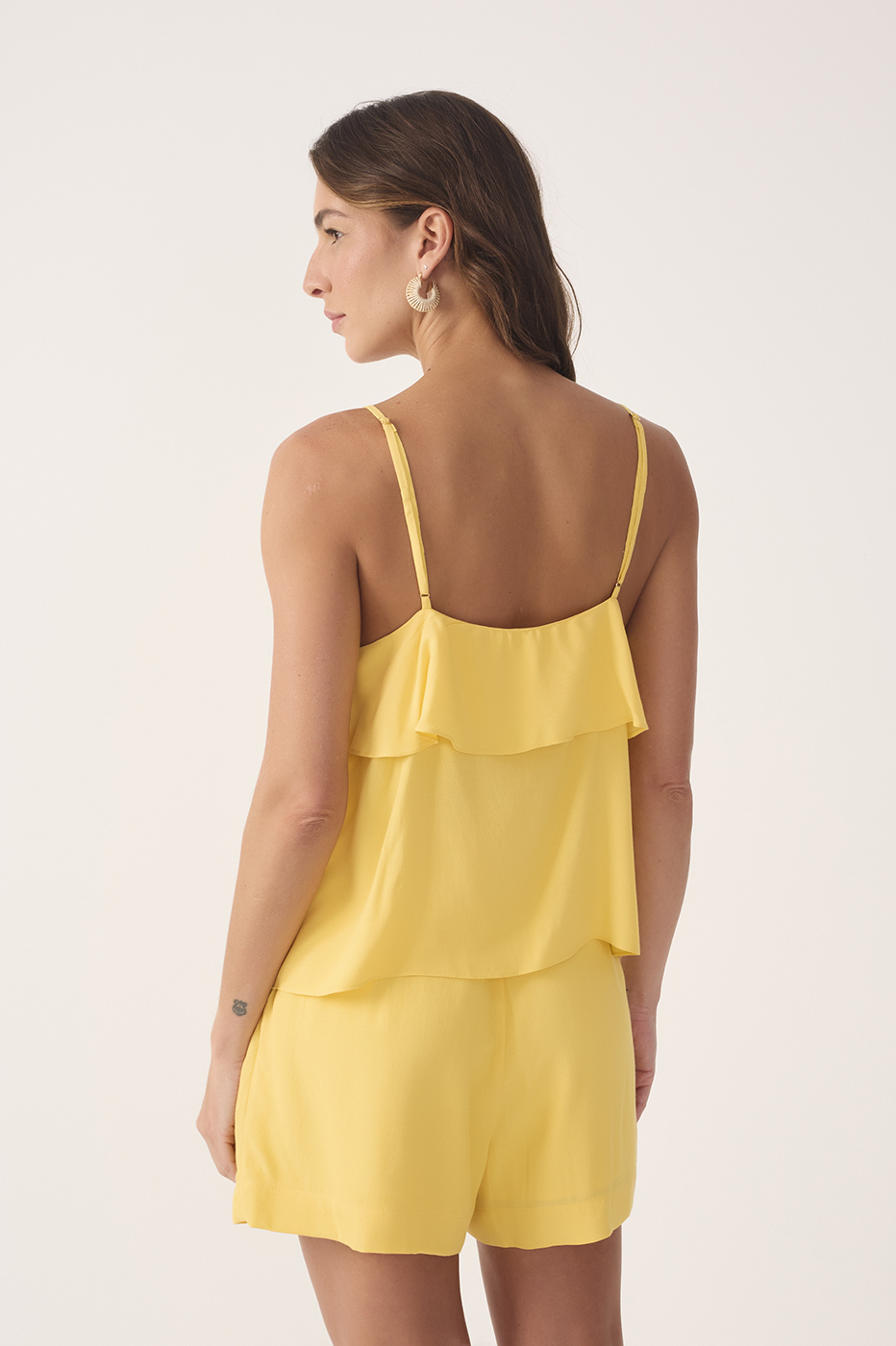 Crepe Ruffles Blouse