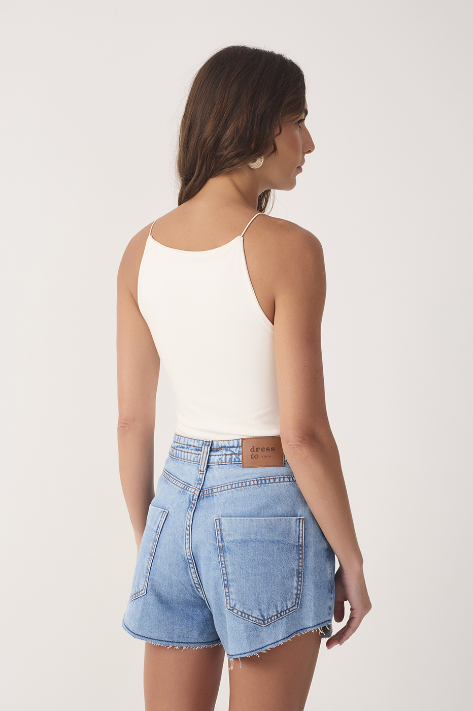 Off-White Square-Neck Blouse