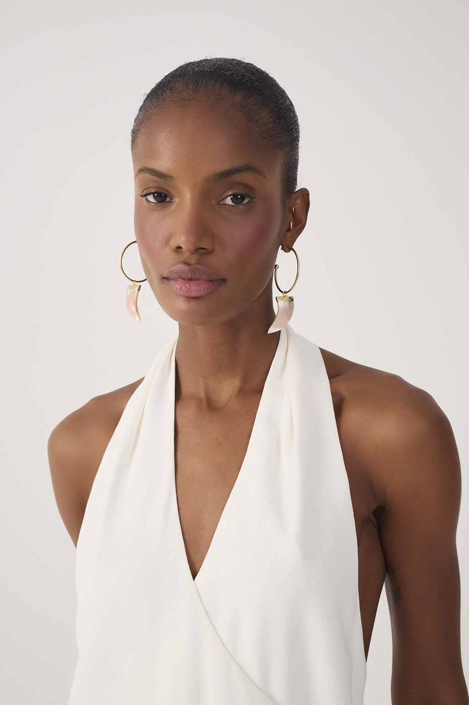 Halter Neck Linen Blouse