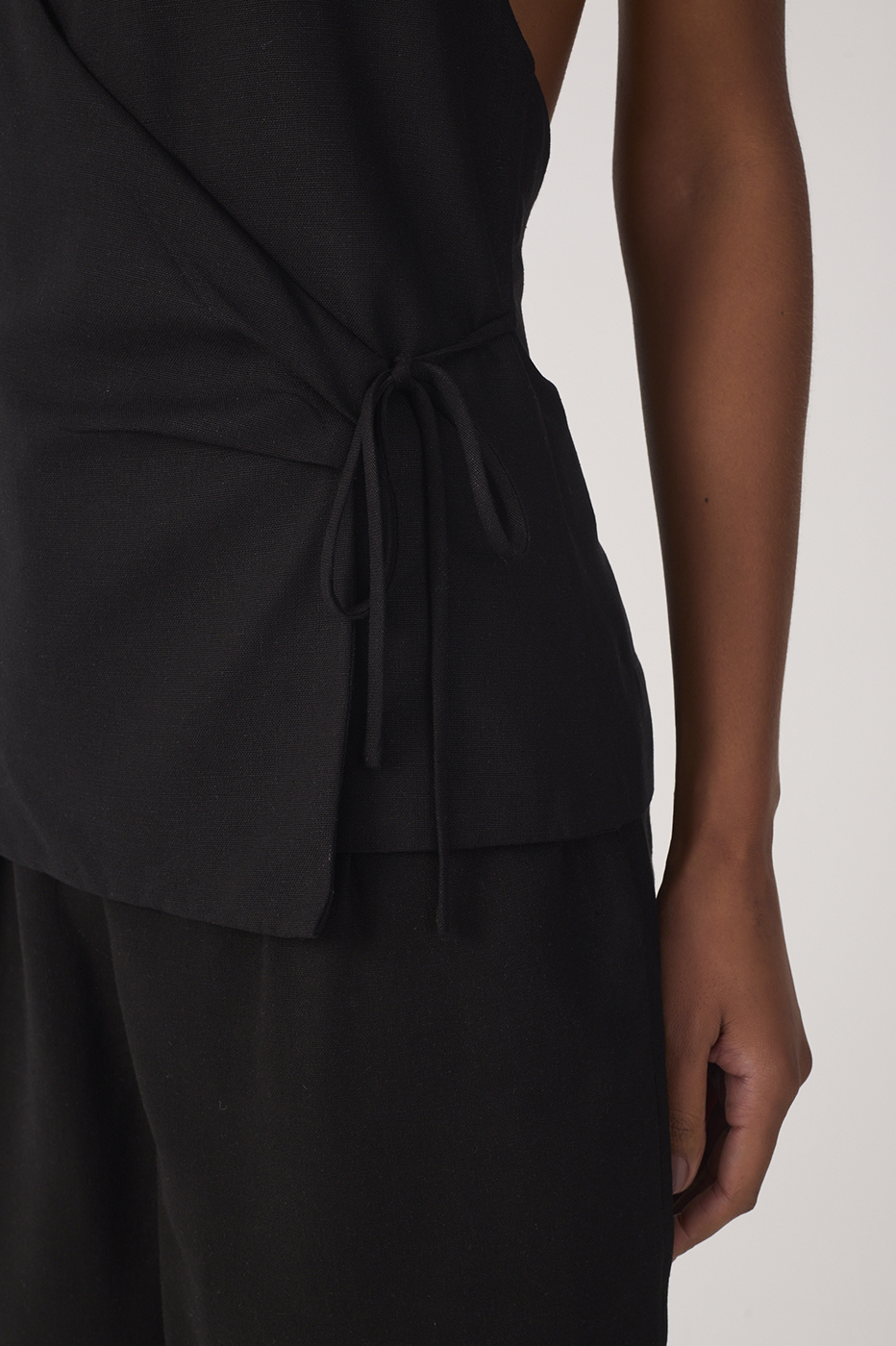 Halter Neck Linen Blouse