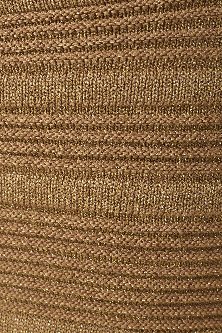 Golden Thin Straps Lurex Knit Top