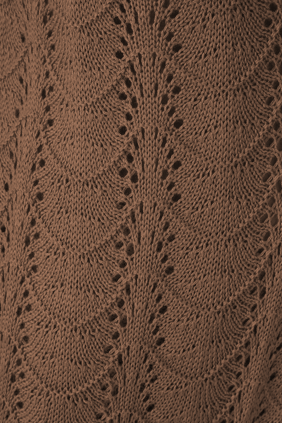 Brown V Neck Buttoned Tricot Maxi Tunic