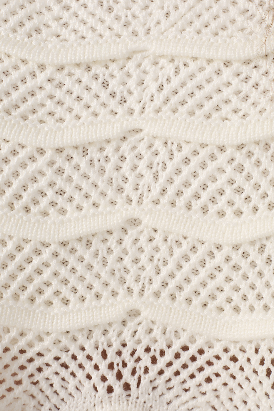 Off-White Square Neck Sleeveless Knit Blouse