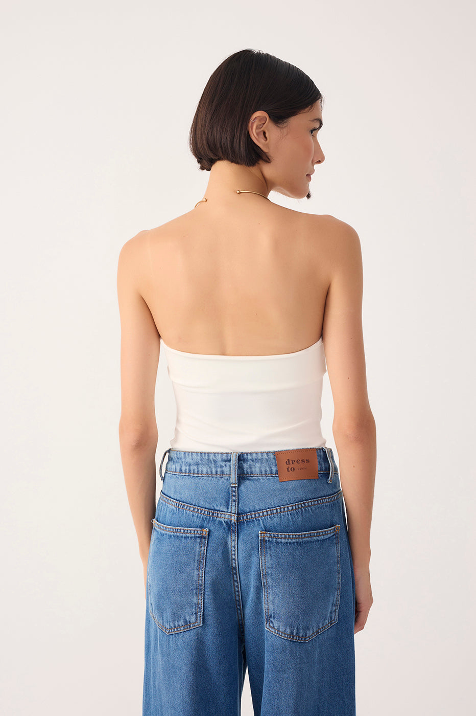 Off-White Strapless Bodysuit