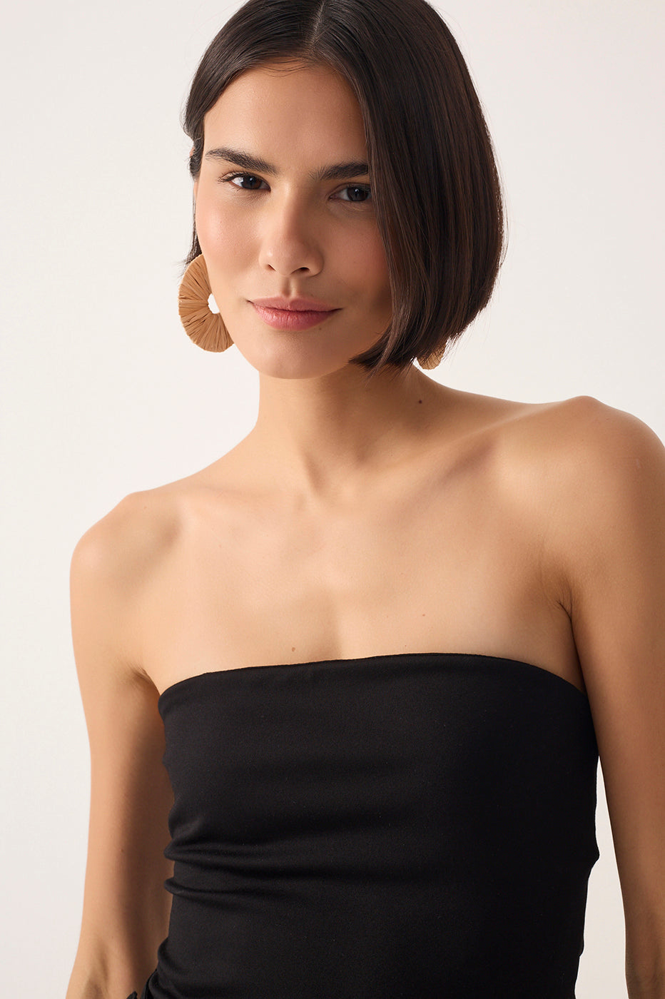 Black Strapless Bodysuit